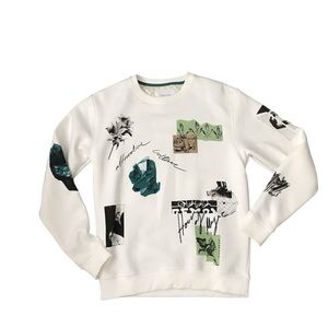 Denim & Flower Sweatshirt